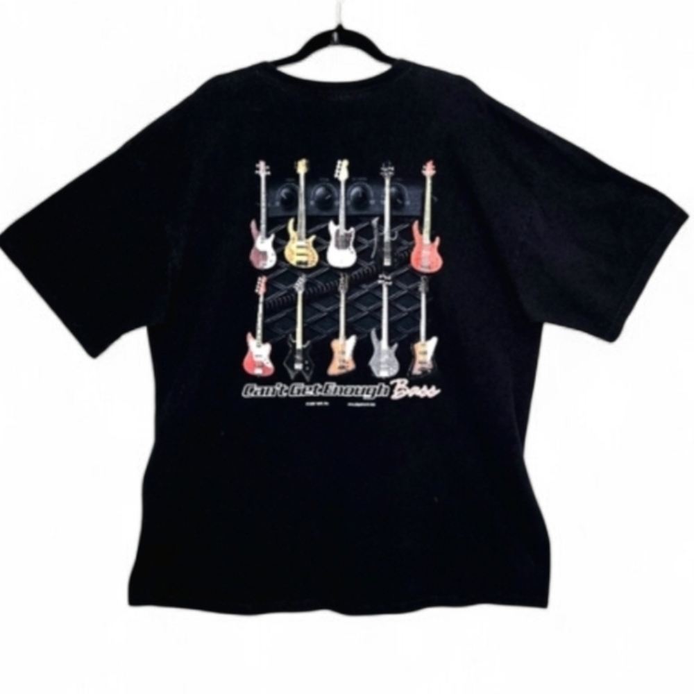 Big Johnson, Can't Get Enough Bass, tee  shirt. Black, XXL.
